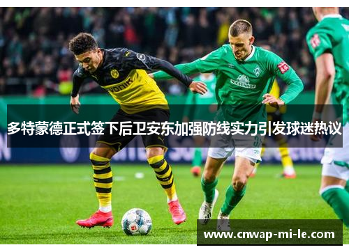多特蒙德正式签下后卫安东加强防线实力引发球迷热议 多特蒙德正式签下后卫安东加强防线实力引发球迷热议